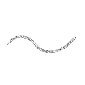 Mikey Rhodium-Plated Round Crystal Bracelet