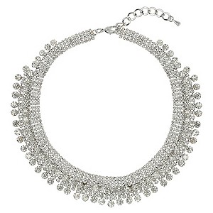 Mikey Silver Tone Crystal Necklace