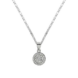 Mikey Rhodium-Plated Pave Crystal Earrings & Pendant Set
