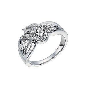 Sterling Silver Diamond RingSterling Silver Diamond Ring
