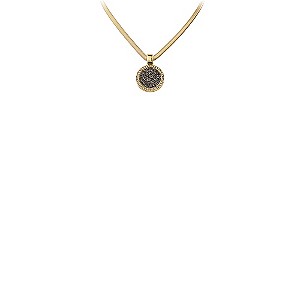 Dyrberg Kern Gold-Plated Black Dust Pendant