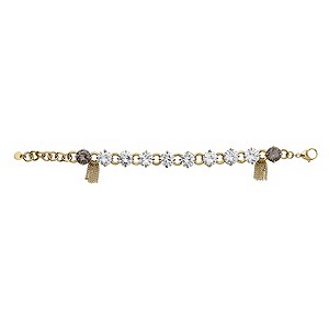 Dyrberg Kern Gold-Plated Crystal Tassel Bracelet
