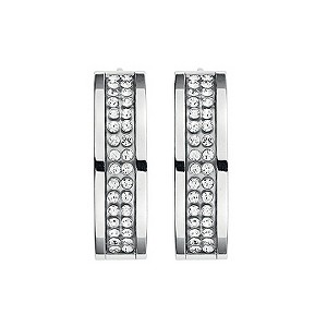 Dyrberg Kern Crystal Band Hoop Earrings