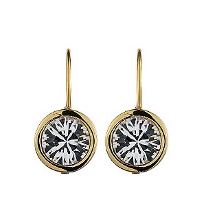 Dyrberg Kern Crystal Solitaire Hoop Earrings