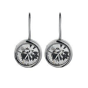 Dyrberg Kern Crystal Solitaire Hoop Earrings