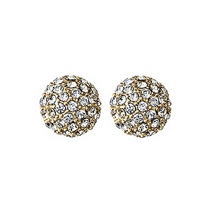 Dyrberg Kern Gold-Plated Crystal Ball Stud Earrings