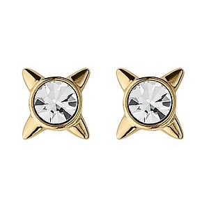 Dyrberg Kern Gold-Plated Star Crystal Stud Earrings