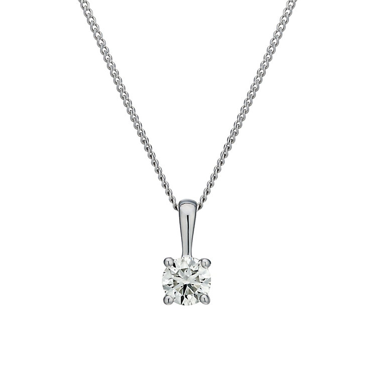 18ct white gold 0.25ct diamond pendant - Product number 1628305