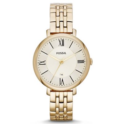 Fossil Jacqueline Ladies' Gold-Plated Bracelet Watch