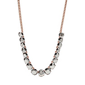 Fossil Rose Gold-Plated Hematite Necklace
