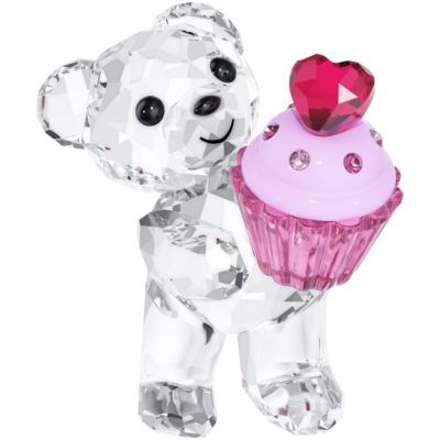 Swarovski Crystal Kris Bear Pink Cupcake