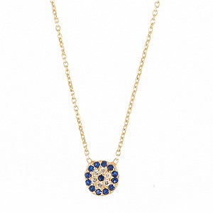 Gaia Dreams Gold-Plated Crystal Evil Eye Pendant