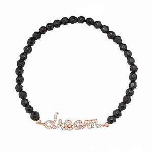Gaia Dreams Rose Gold-Plated Crystal & Onyx 'Dream' Bracelet