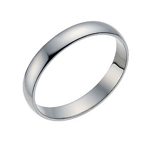 Palladium 500 3mm Extra Heavy D Shape Ring