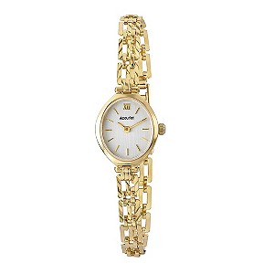 Accurist Gold Ladies' 9ct Gold Oval Dial Bracelet Watch