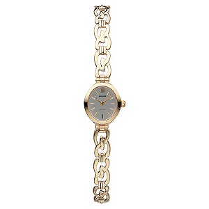 Accurist Gold Ladies' 9ct Gold Oval Dial Bracelet Watch