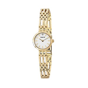 Accurist Gold Ladies' 9ct Gold Diamond Set Bracelet Watch
