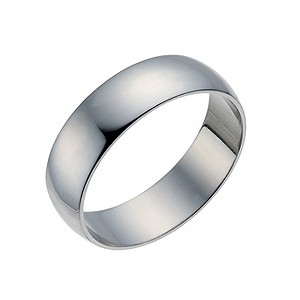 Palladium 500 6mm Extra Heavy D Shape Ring