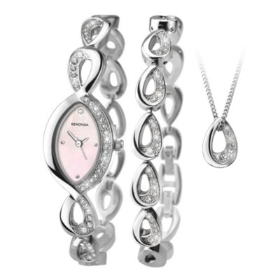Sekonda Ladies' Matching Watch, Bracelet And Pendant Set H. Samuel