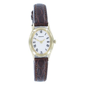 Accurist Ladiesand#39; Watch With Leather Strap