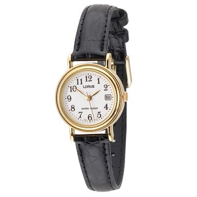 Lorus Ladies`Leather Strap Watch