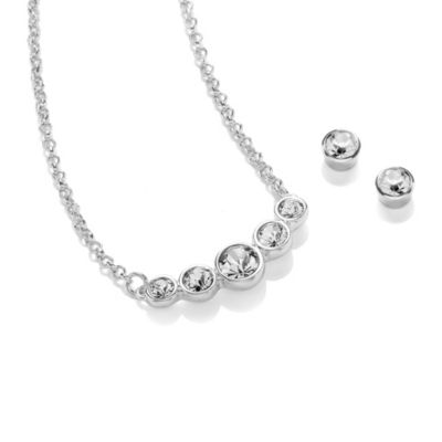 Attwood & Sawyer By Buckley Crystal Earring and Necklace Set H.Samuel