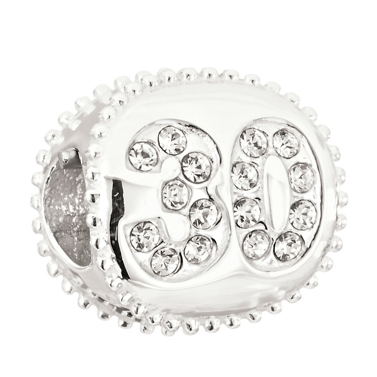 Chamilia Silver Swarovski Elements 30th Birthday Bead
