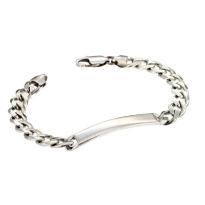 Unbranded Men` Silver ID Bracelet