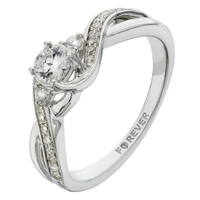 White gold diamond ring h samuel