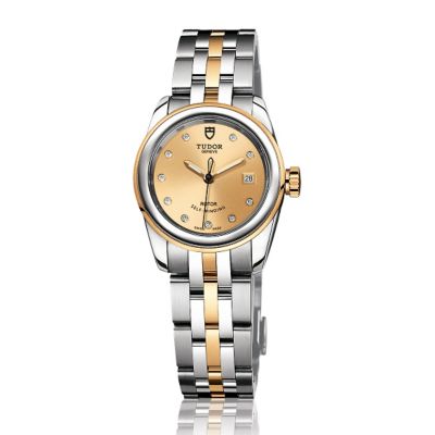 Tudor Ladies' Glamour two colour diamond dial bracelet watch Ernest Jones