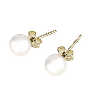 9ct gold cultured pearl 5.5mm stud earrings