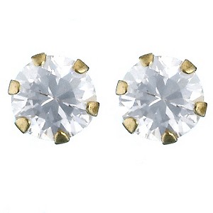 9ct Yellow Gold 3mm Cubic Zirconia Stud Earrings