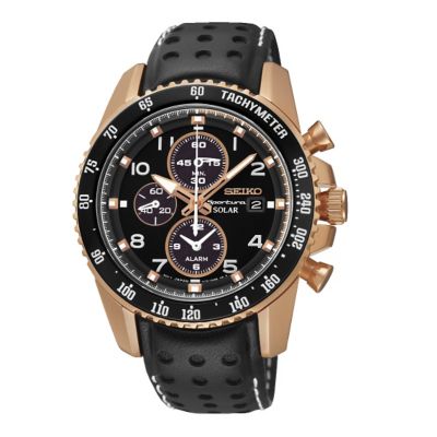 seiko rose gold watch mens