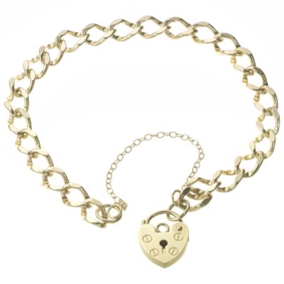 9ct gold 7.25 Padlock Bracelet