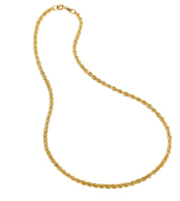 9ct Gold Rope Necklace 18``