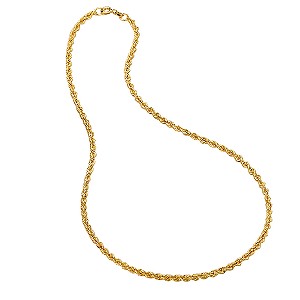 H Samuel 9ct Gold Rope Necklace 18``