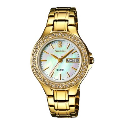casio sheen gold watch