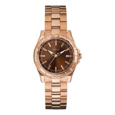Guess Ladies' Rose Gold Tone Mini Plugged In Watch H.Samuel