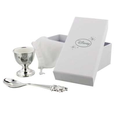 Disney Christening Silver Plated Pooh Bear Egg Cup & Spoon H.Samuel