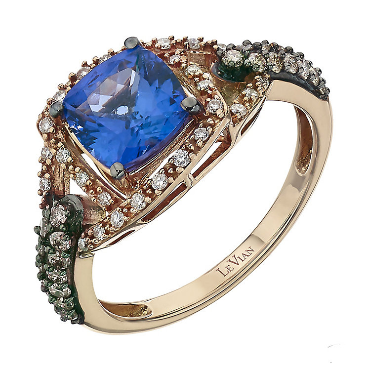 Le Vian 14ct Strawberry Gold tanzanite & diamond ring Ernest Jones
