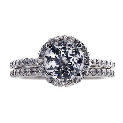 CARAT* 9ct white gold stone set pave ring size M - Product number ...