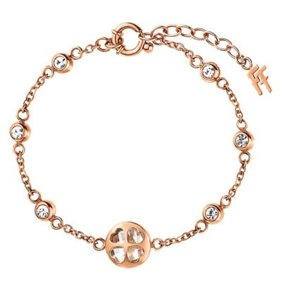 Folli Follie Heart4heart Win Rose Gold Plated Bracelet Ernest Jones