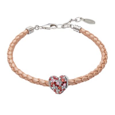 Chamilia Leather Bracelet & Swarovski Crystal Heart Bead H. Samuel the Jeweller