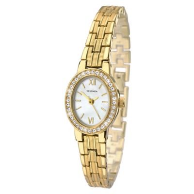 Sekonda Ladies' Gold Plated Stone Set Bracelet Watch H. Samuel the Jeweller
