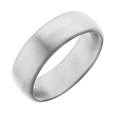 Men's titanium 7mm matt ring Ernest Jones