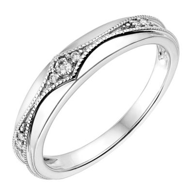 Diamante wedding rings