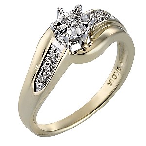 9ct gold Diamond Ring