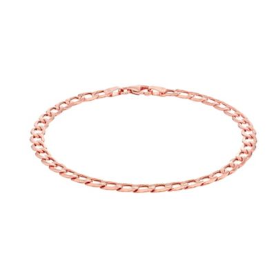 9ct Rose Gold Curb Chain Bracelet H.Samuel