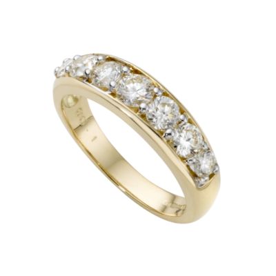 18ct gold one carat diamond half-eternity ring - Product number 2870622