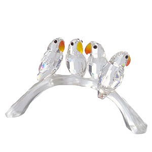 Swarovski Crystal - Baby Lovebirds